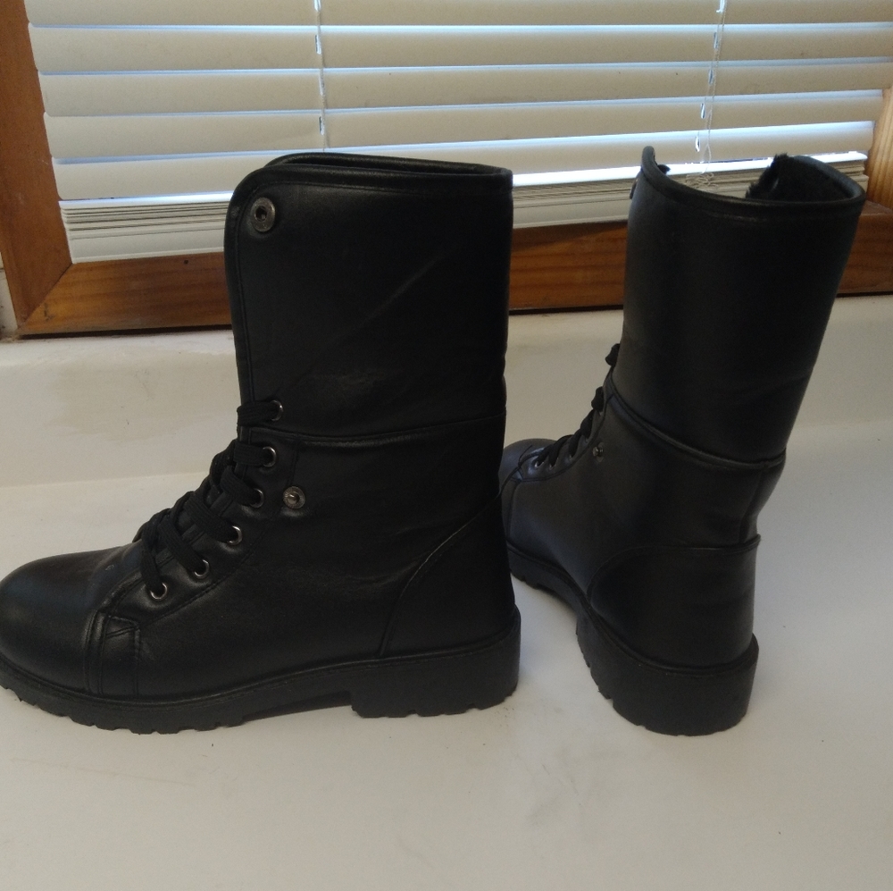 Black Combat Style Boots